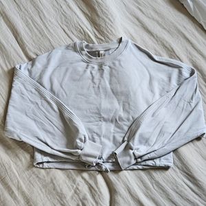 Babaton Cropped Grey Sweatshirt